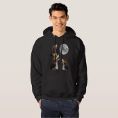 Beagle Howling bij de motorbeagle Hoodie (Voorkant volledig)