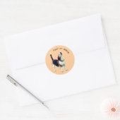 Beagle Howling Dog Persoonlijk Ronde Sticker (Envelop)
