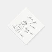 Beagle I Do Too Heart Dog Trouw Monogram Servet (Hoek)