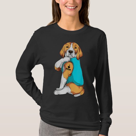 Beagle I Love Mam Apparel, Dog Mam Gifts Womens T-shirt (Voorkant)