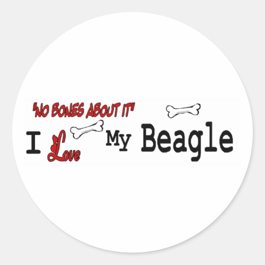 Beagle (I Love) Sticker (Voorkant)