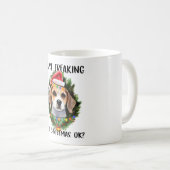 Beagle, ik ben gewoon dol op Kerstmis. Koffiemok (Voorkant rechts)