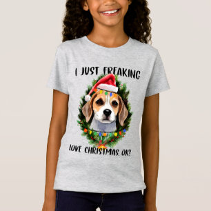 Beagle, ik ben gewoon dol op Kerstmis. T-shirt