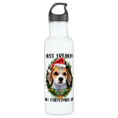 Beagle, ik ben gewoon dol op Kerstmis. Waterfles (Voorkant)