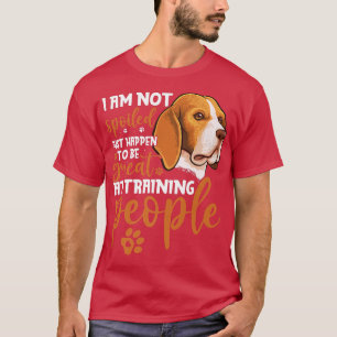Beagle ik ben niet gek op grappige Dog-eigenaar Lo T-shirt