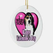 Beagle ik wuf je keramisch ornament (Rechts)