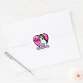 Beagle ik wuf je ronde sticker (Envelop)