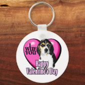 Beagle ik wuf je sleutelhanger (Voorkant)