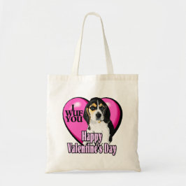 Beagle ik wuf je tote bag