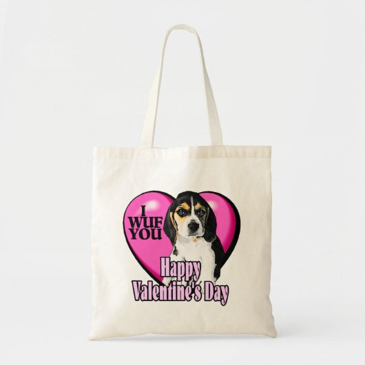 Beagle ik wuf je tote bag (Voorkant)