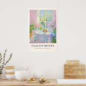 Beagle in Bathtub Art Print Monet Style Dog Poster (Keuken)