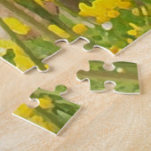 Beagle in bloemen blijft aanmoediging snuiven legpuzzel (Zijkant)