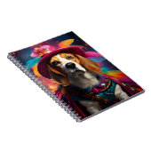 Beagle in een gevederd Pet Notitieboek (Rechterzijde)