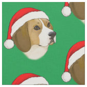 Beagle in een kerstPet Stof (Close Up)