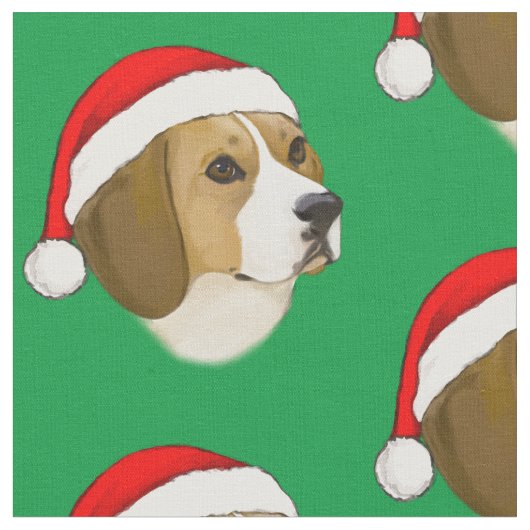 Beagle in een kerstPet Stof (Close Up)