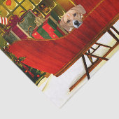 Beagle in een kerstslee tissuepapier (Detail)
