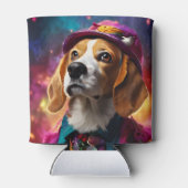 Beagle in een roze Pet Blikjeskoeler (Achterkant)