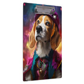 Beagle in een roze Pet Klembord (Rechts)