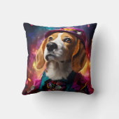 Beagle in een roze Pet Kussen (Achterkant)