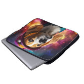 Beagle in een roze Pet Laptop Sleeve (Voorkant onderkant)