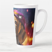 Beagle in een roze Pet Latte Mok (Rechts)