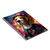Beagle in een roze Pet Notitieboek (Rechterzijde)