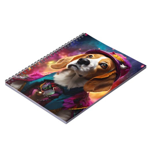 Beagle in een roze Pet Notitieboek (Linkerzijde)