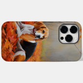 Beagle in herfst laat Herfst inspireren Case-Mate iPhone Case (Achterkant (horizontaal))