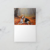 Beagle in herfst laat Herfst inspireren Kaart (Binnen)