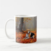 Beagle in herfst laat Herfst inspireren Koffiemok (Links)