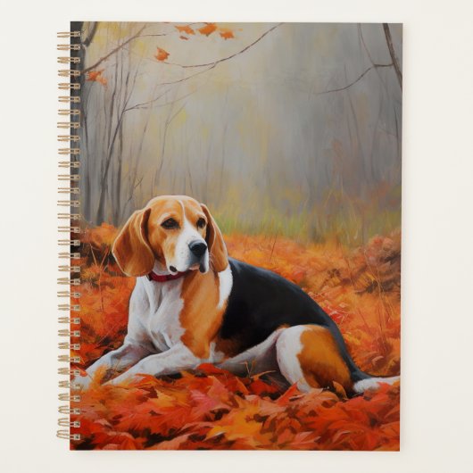 Beagle in herfst laat Herfst inspireren Planner (Voorkant)