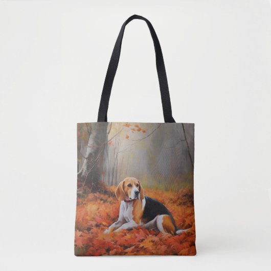 Beagle in herfst laat Herfst inspireren Tote Bag (Voorkant)