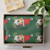 Beagle in Kerstmis in Santa Hat Tissuepapier (Geschenk)