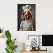 Beagle in kooksmuts poster, huisdierposter, Beagle Poster (Thuiskantoor)