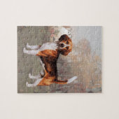 Beagle in landelijke omgeving legpuzzel (Horizontaal)
