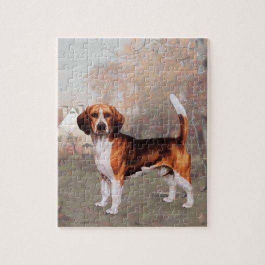 Beagle in landelijke omgeving legpuzzel (Verticaal)