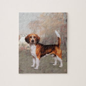 Beagle in landinstellingen legpuzzel (Verticaal)