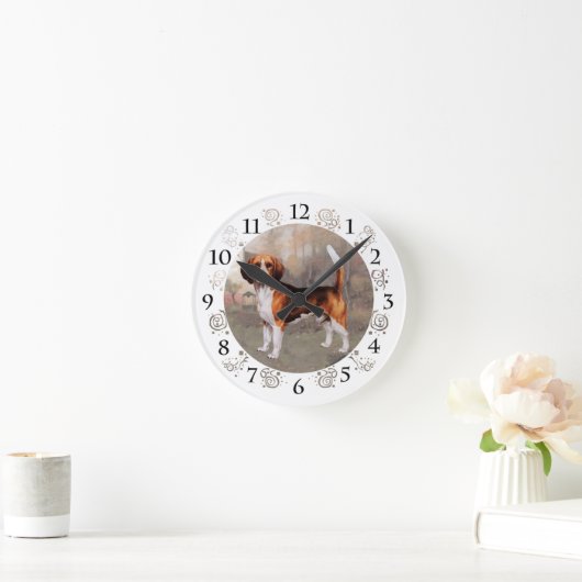 Beagle in landinstellingen ronde klok (Huis)