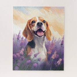 Beagle in Lavendel veld Legpuzzel