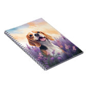 Beagle in Lavendel veld Notitieboek (Rechterzijde)