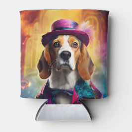 Beagle in levendig kostuum blikjeskoeler