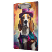 Beagle in levendig kostuum klembord (Links)