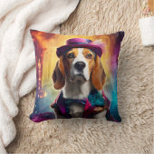 Beagle in levendig kostuum kussen (Deken)