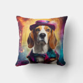 Beagle in levendig kostuum kussen (Achterkant)