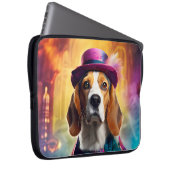 Beagle in levendig kostuum laptop sleeve (Voorkant Rechts)