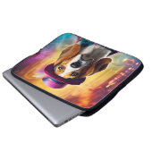 Beagle in levendig kostuum laptop sleeve (Voorkant onderkant)