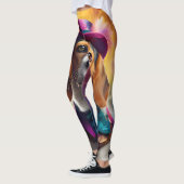 Beagle in levendig kostuum leggings (Links)