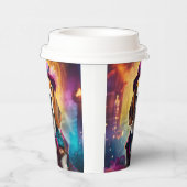 Beagle in levendig kostuum papieren bekers (Rechts)