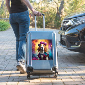 Beagle in levendig kostuum sticker (Koffer Insitu)