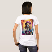 Beagle in levendig kostuum t-shirt (Achterkant volledig)